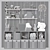 IKEA Kids Room Decor Set 3D model small image 4