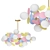 Modern Colored Decor Chandelier 3D model small image 1