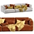 Muuto Connect 3-Seater Modern Sofa 3D model small image 2