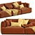 Muuto Connect 3-Seater Modern Sofa 3D model small image 3