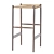 Wegner Rattan Barstool: Beige Seat, Steel Frame 3D model small image 4