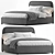 Elegant Camilla Queen Bed 3D model small image 1