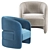 Elegant Ambra Armchair: Italian Design 3D model small image 5