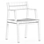 Elegant Costes Dining Armchair 3D model small image 5
