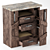 Multifunctional Wooden Kitchen Island - Drawer Pedestal 3D model small image 3