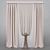Elegant Sheer Curtain Set 3D model small image 1