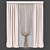 Elegant Sheer Curtain Set 3D model small image 4