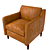 Elegant Hamilton Leather Chair 3D model small image 3