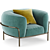 Sophie Gallotti and Radice Armchair: Elegant and Modern Seating 3D model small image 1