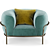 Sophie Gallotti and Radice Armchair: Elegant and Modern Seating 3D model small image 2