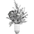 Autumn Bouquet with Dried Flowers & Decorative Vase 3D model small image 7