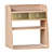 Suzon Wall Bedside Table: Oak, Brass Drawers 3D model small image 1