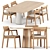 Elegant Outdoor Dining Set: Costes Chair by Ethimo & POV 464 Table by Ton 3D model small image 1