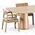 Elegant Outdoor Dining Set: Costes Chair by Ethimo & POV 464 Table by Ton 3D model small image 3