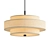 Elegant Shaded Drum Chandelier 3D model small image 1