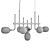 Sleek Metera Linear Chandelier 3D model small image 2
