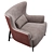 Borzalino Harmony Armchair: Customizable Elegance 3D model small image 5