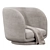 Chenille Lounge Chair with Plush Throw 3D model small image 2