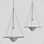 Modern Clear Glass Pendant Lamp 3D model small image 3