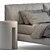 Elegant Upholstered Bed with Wooden Frame 3D model small image 7