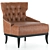 Modern Velvet Armchair: Monsieur T 3D model small image 1