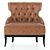 Modern Velvet Armchair: Monsieur T 3D model small image 2