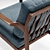 Walnut Framed Mid-Century Lounge Chair 3D model small image 4