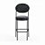 Modern Metal Bar Stool: Stool 4 High 3D model small image 3