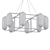 Modern Pebble 8-Light Chandelier 3D model small image 2