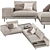 Modular Space Sectional Sofa 3D model small image 2