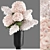 White Blossom Bouquet in Cyclades Vase 3D model small image 9