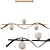 Minimalist Hanging Lamps - Gold & Black 3D model small image 1