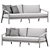 Luxury Teak Sofa for Malta Vibes 3D model small image 4