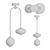DARIA B: Elegant Glass Lamp with Arc Stand 3D model small image 4