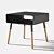 Sleek Black Coffee Table by Yamazaki 3D model small image 1