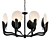 Luxury Currey & Co Chandelier 3D model small image 1
