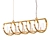 Elegant Maximus 5-Light Linear Pendant 3D model small image 1