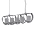 Elegant Maximus 5-Light Linear Pendant 3D model small image 2