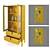 Yellow Glass Cabinet by Tenzo 3D model small image 5