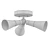 Modern Bronze Semi-Flush Light 3D model small image 2