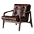 Sleek William Leather Lounge 3D model small image 1