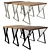 Versatile Worktable with Metal, Wood, and Leather Material 3D model small image 4