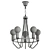 Elegant Freya Arabella Pendant Chandelier 3D model small image 1