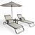 Marieta Metallic Sunbeds Set 3D model small image 2