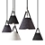 Sleek Nordic Pendant Light 3D model small image 1