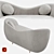 Elegant Kooper Velvet Sofa 3D model small image 4