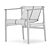 Contemporary BOSSA Moveis Cantu Armchair 3D model small image 6