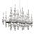 Celestial Tears Chandelier 3D model small image 1