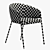 Elegant Blue Velvet Armchair 3D model small image 6