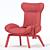 ErgoLux Padded Armchair 3D model small image 4